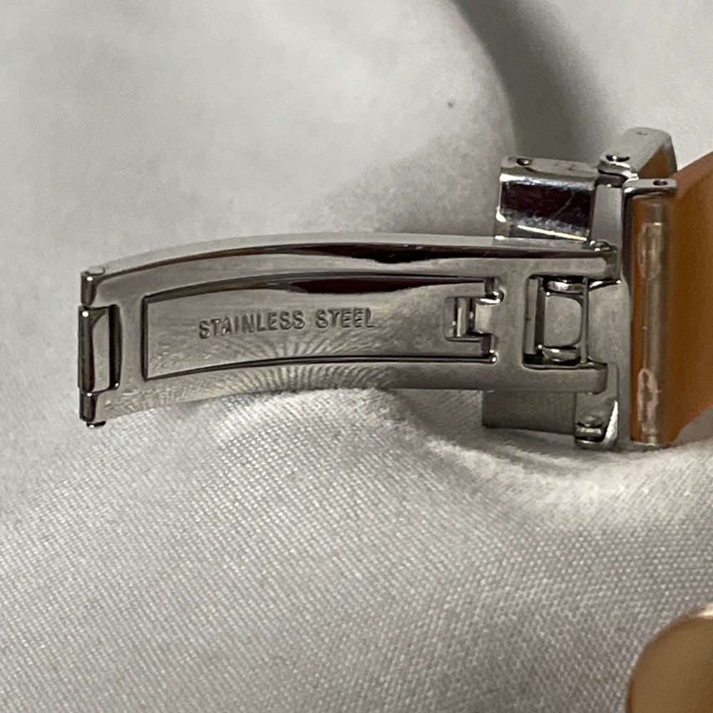 Swarovski Signed Orange Crystal Jelly Silicone Strap Band Bracelet - Picture 8 of 8